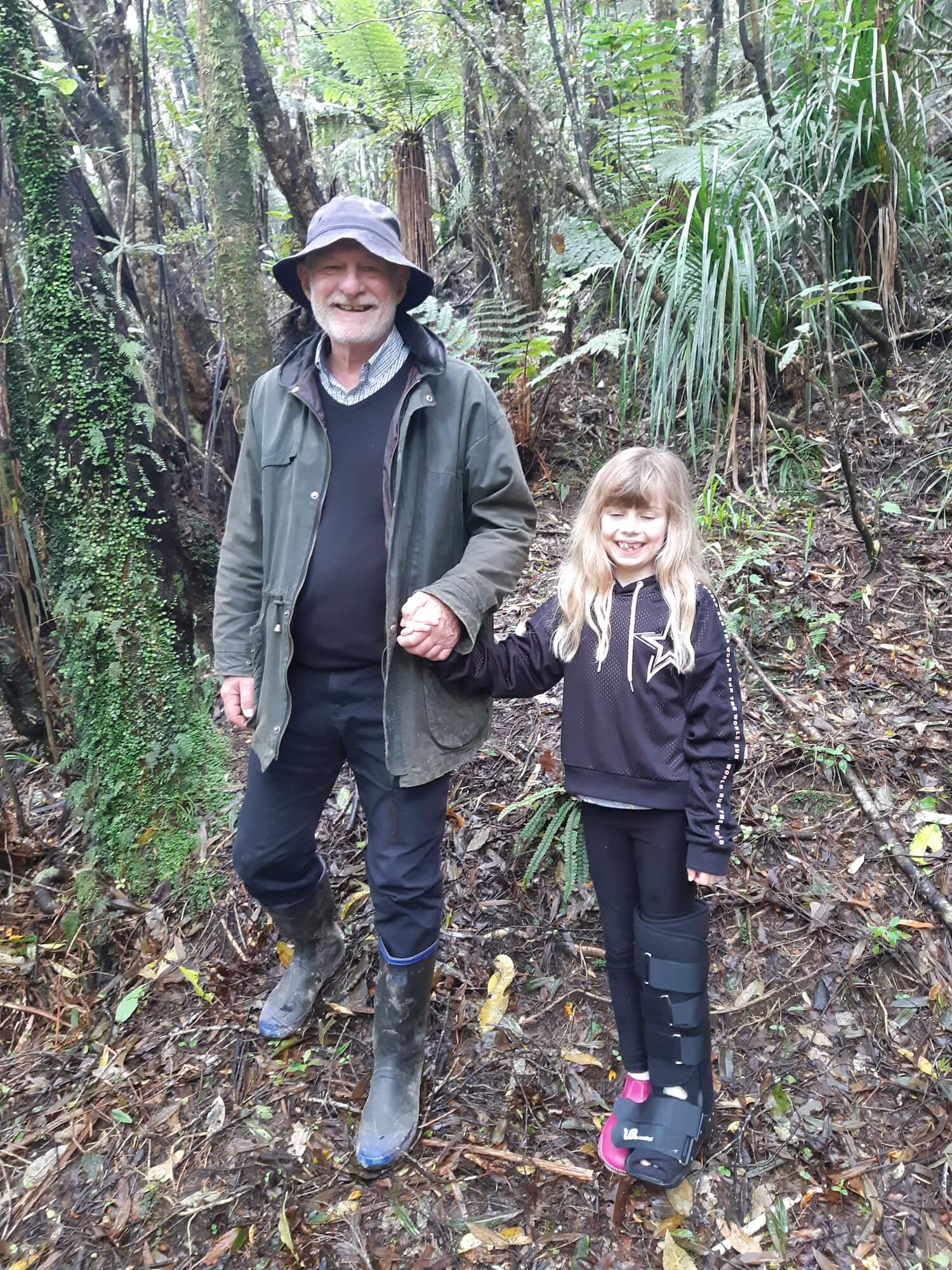 Grandpa Gordon enjoying some quality time with Mila