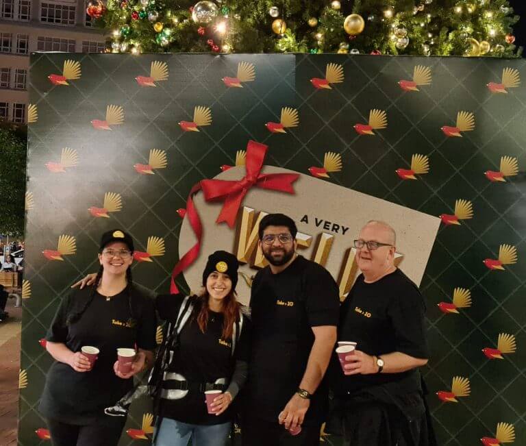 The Take 10 team out on New Years Eve